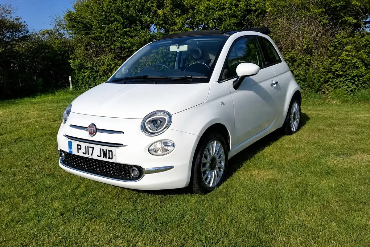 Used Fiat 500 Lounge 2017 White Cabriolet