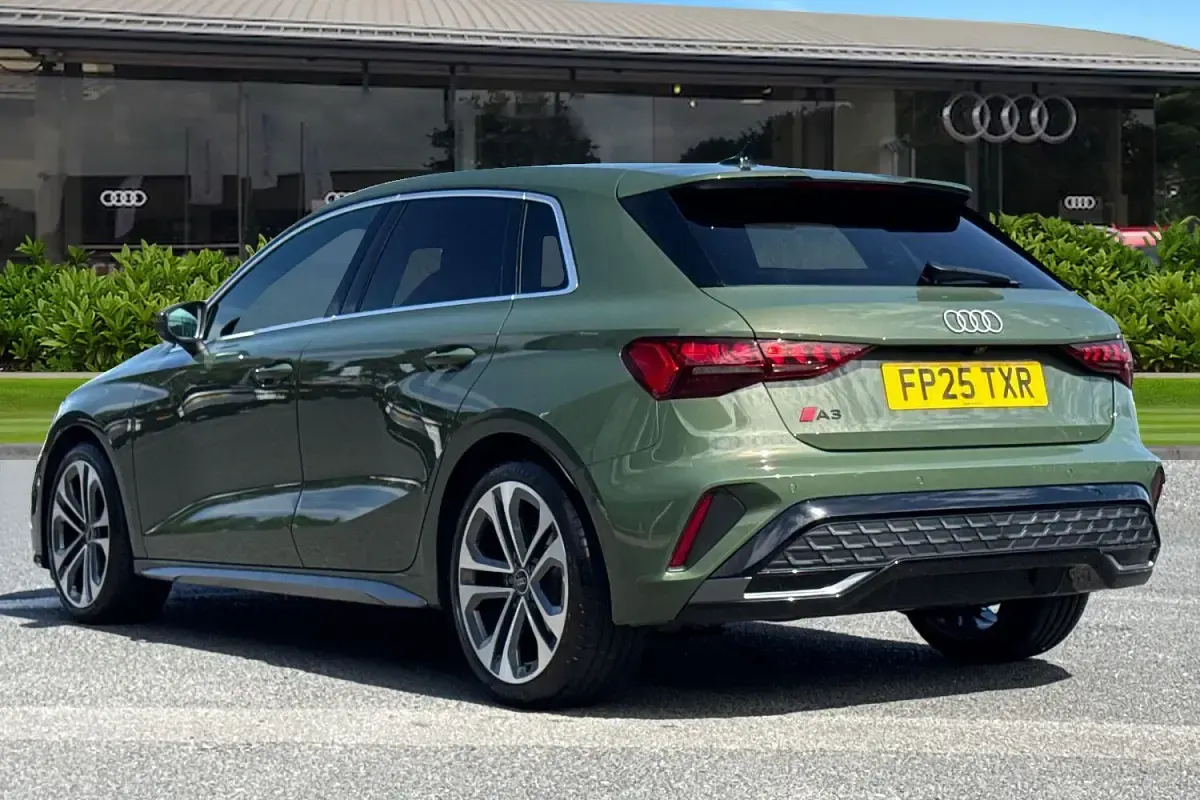 New Audi A3 S-Line 2025 Green Hatchback