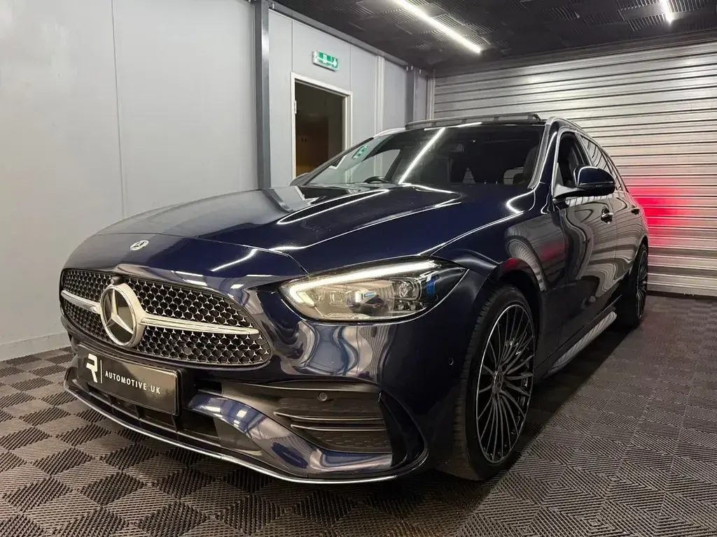 Used Mercedes C300e AMG Line Premium Plus 313 HP (230 kW) 2023 Blue Estate