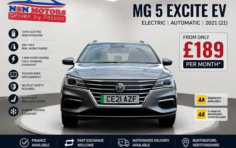 Used MG MG5 EV Exclusive 114 kW (156 HP) 2021 Estate