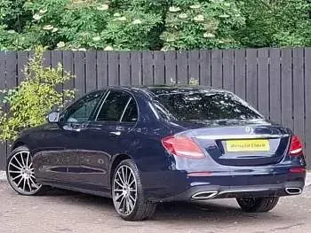 Used Mercedes E300 AMG line 245 HP (180 kW) 2020 Blue Coupe