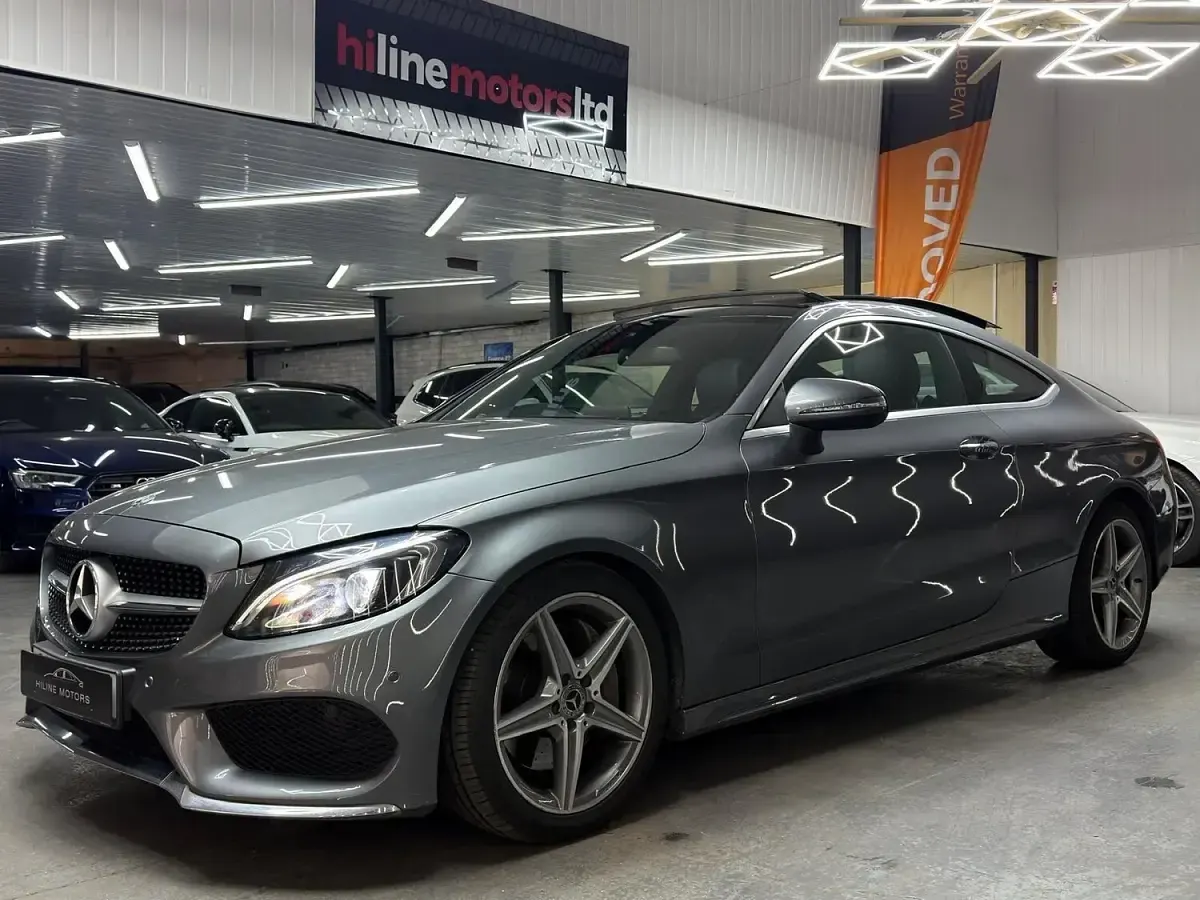 Second-hand Mercedes C250 AMG Line Premium 204 CP (150 kW) 2018 Gri Coupe