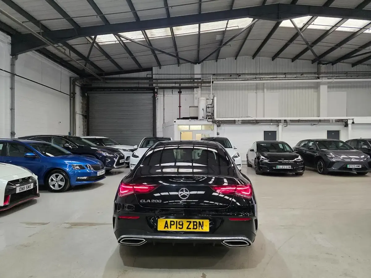 Used Mercedes CLA200 AMG line 163 HP (119 kW) 2019 Black Coupe