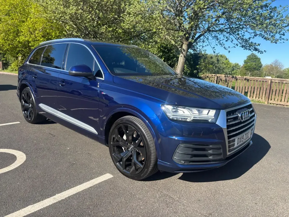 Begagnad Audi Q7 S-Line 231 HK (169 kW) 2019 Blå SUV
