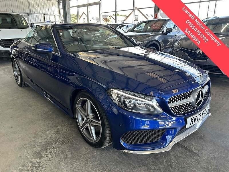 Blue Used 2017 Mercedes C250 AMG line Cabriolet | £14,495 (Good price) - Image 1/4