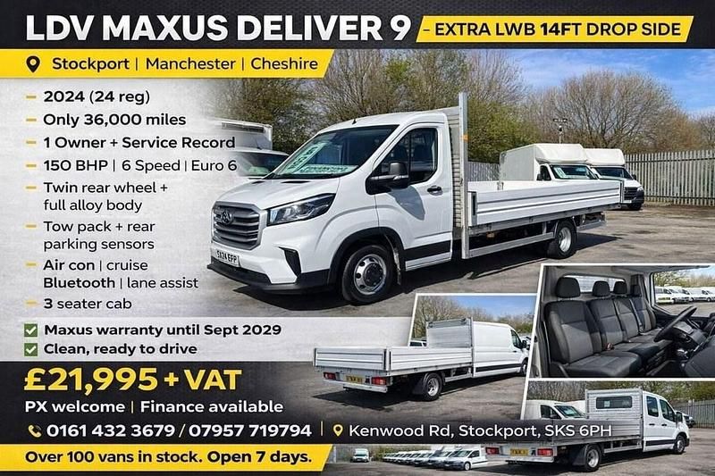 Used Maxus V90 150 HP (110 kW) 2024 White Van