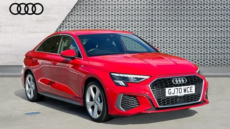 Used Audi A3 S-Line 150 HP (110 kW) 2020 Red Sedan