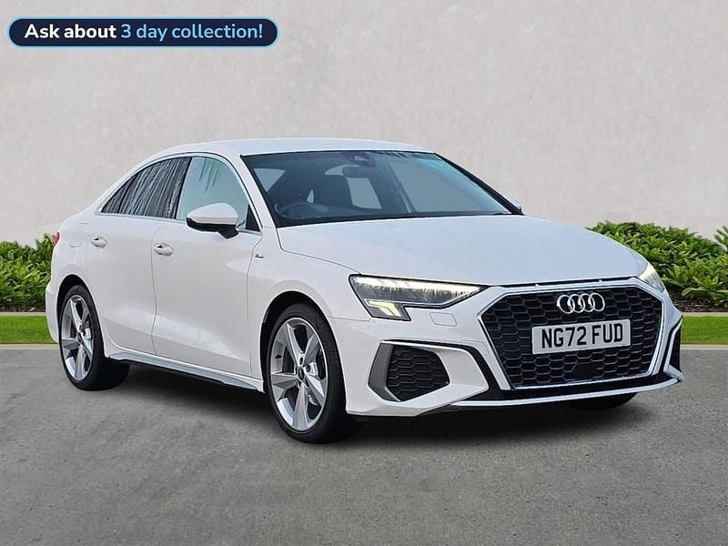 White Used 2023 Audi A3 S-Line Sedan | £19,499 (Good price) - Image 1/2