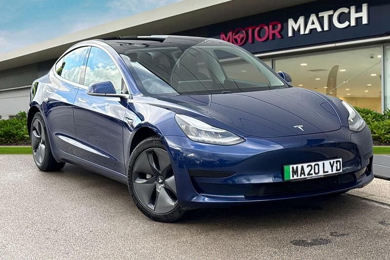 Used Tesla Model 3 Standard Range Plus 177 kW (241 HP) 2020 Blue Sedan