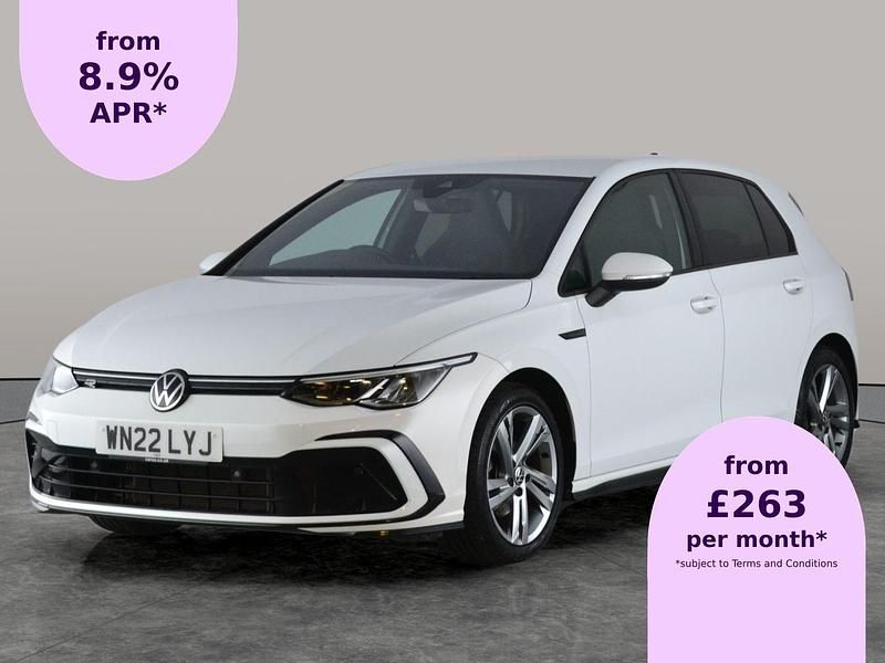 White Used 2022 VW Golf VIII R-line Hatchback | £18,824 (Fair price) - Image 1/3