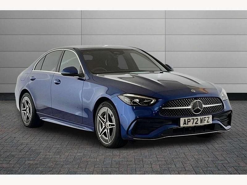 Blue Used 2022 Mercedes C300e AMG line Sedan | £28,495 (Fair price) - Image 1/2
