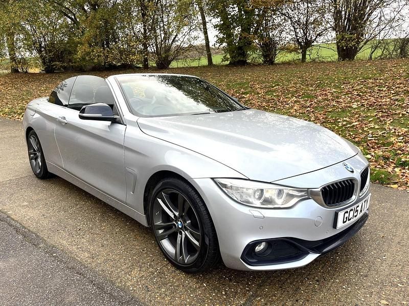 Silver Used 2015 BMW 420 Sport Line Cabriolet | £11,490 (Good price) - Image 1/3