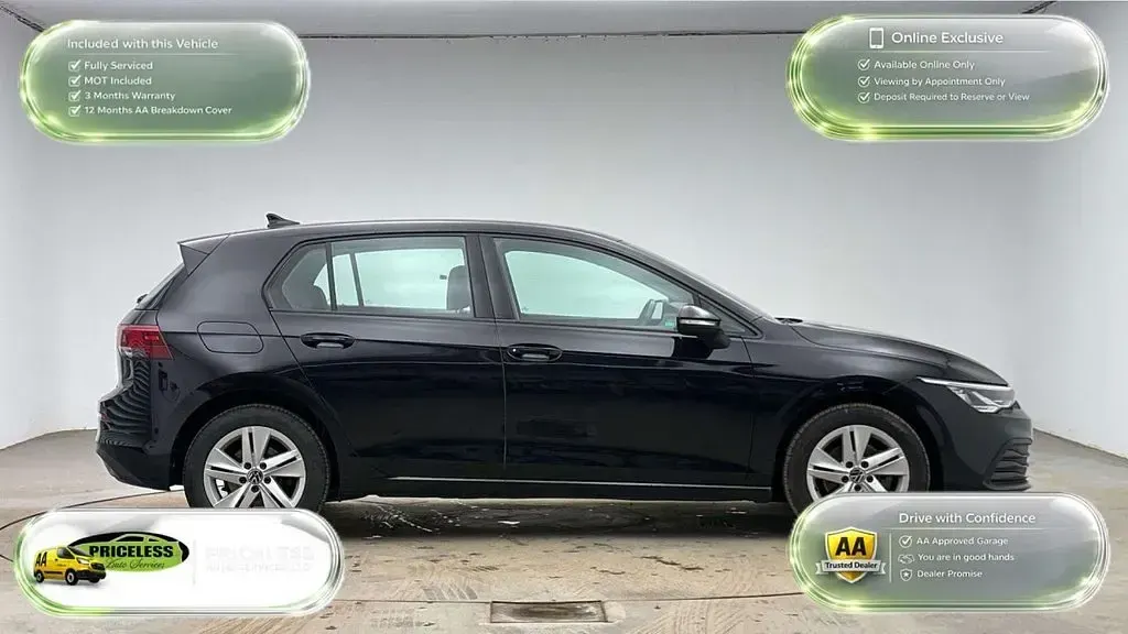 Used VW Golf VII Life 150 HP (110 kW) 2021 Black Hatchback