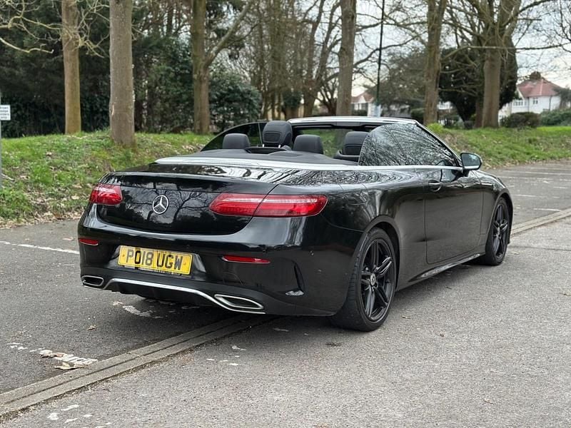Used Mercedes E220 AMG line 2018 Black Cabriolet