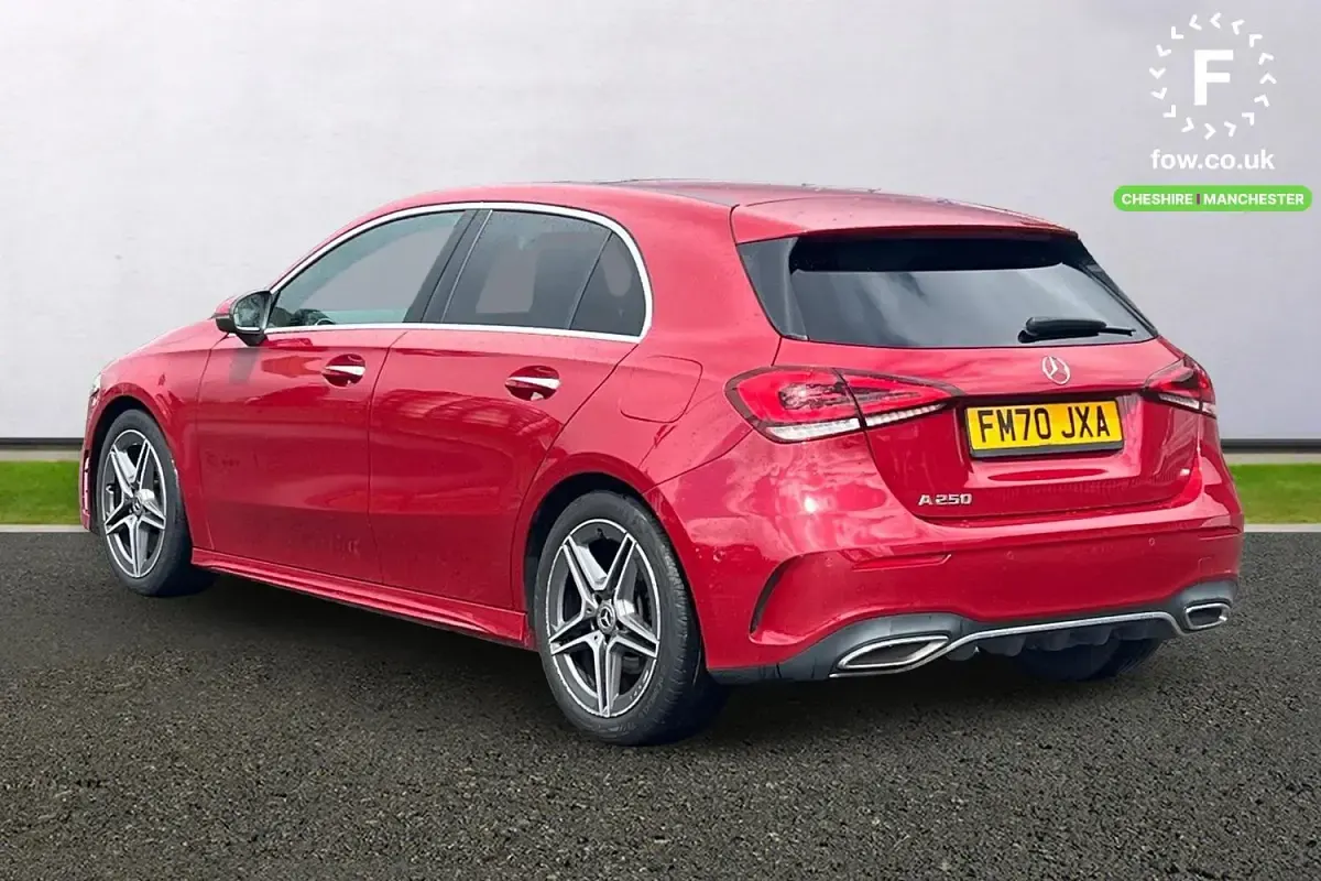 Used Mercedes A250 AMG Line Premium Plus 224 HP (164 kW) 2020 Red Hatchback