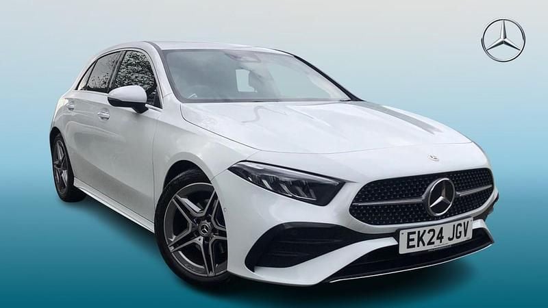 White Used 2024 Mercedes A180 AMG Line Premium Hatchback | £23,995 (Expensive) - Image 1/4