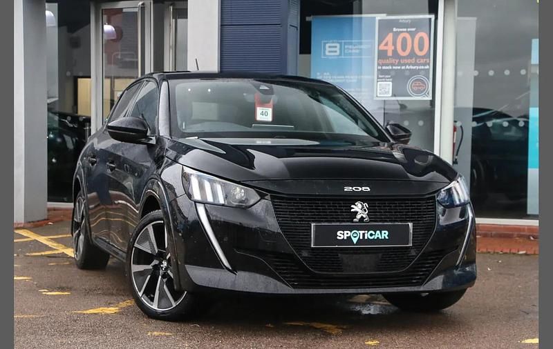 Black Used 2021 Peugeot e-208 Premium Hatchback | £12,999 (Fair price) - Image 1/4