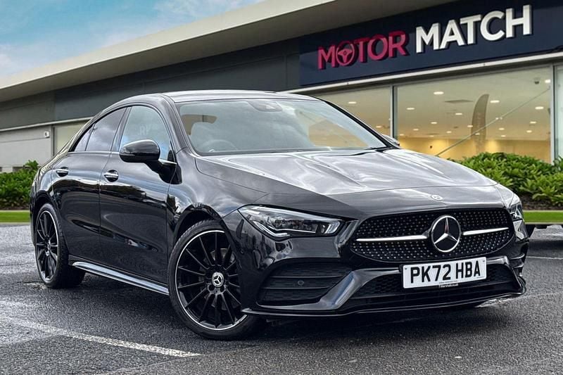 Black Used 2022 Mercedes CLA200 AMG line Coupe | £25,812 (Fair price) - Image 1/4