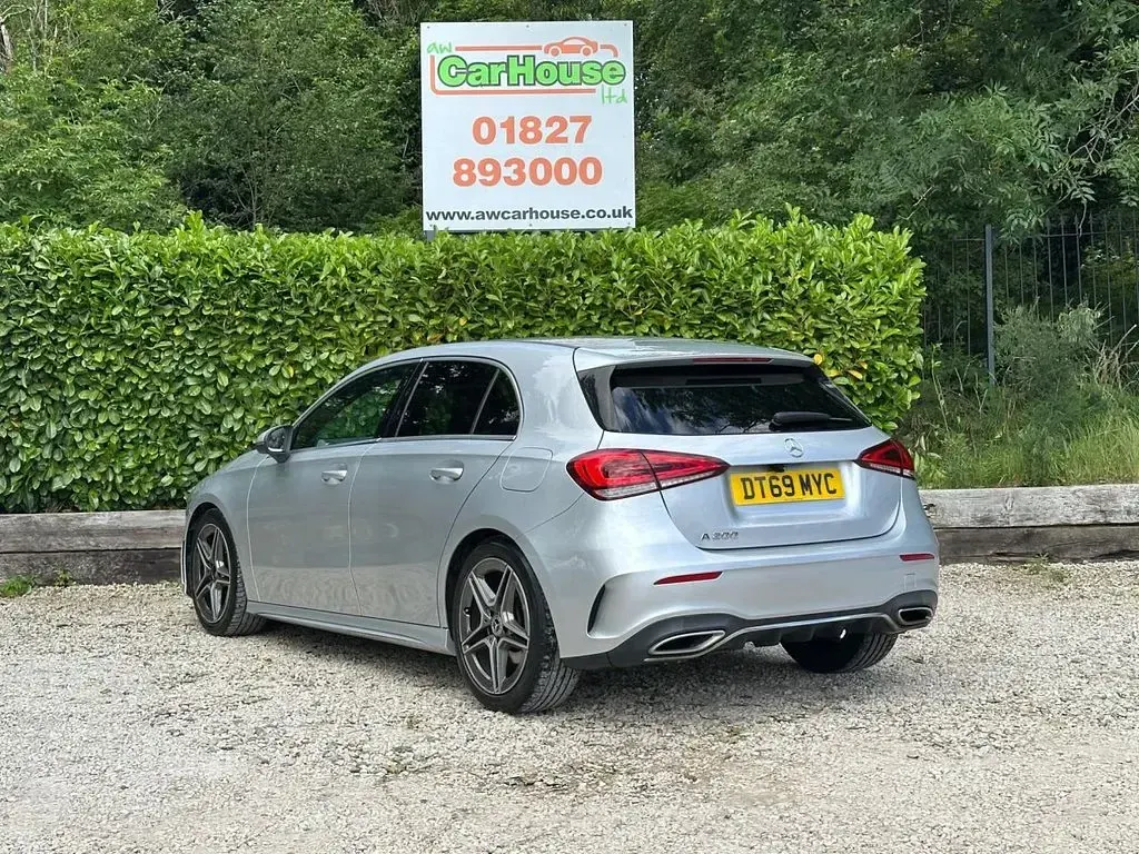 Used Mercedes A200 AMG line 163 HP (119 kW) 2020 Silver Hatchback