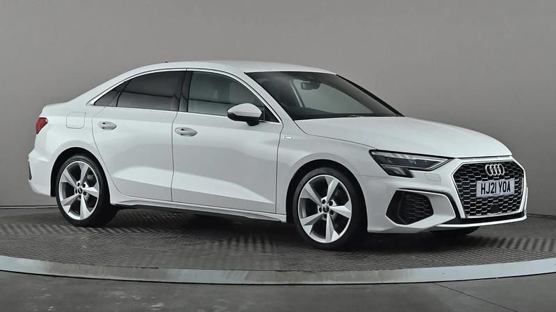 Used Audi A3 S-Line 150 HP (110 kW) 2021 White Sedan