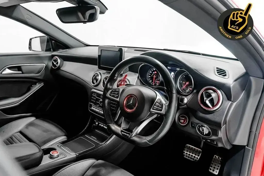 Used Mercedes CLA220 AMG line 177 HP (130 kW) 2018 Red Coupe