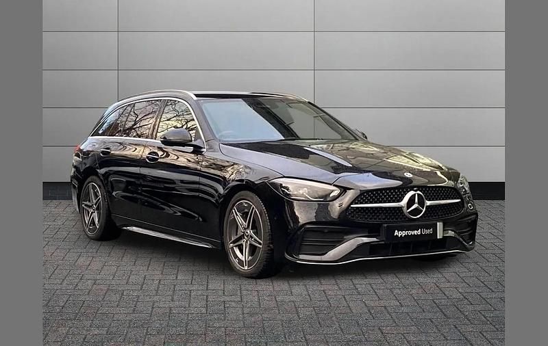 Black Used 2024 Mercedes C200 AMG line Estate | £29,490 (Good price) - Image 1/4
