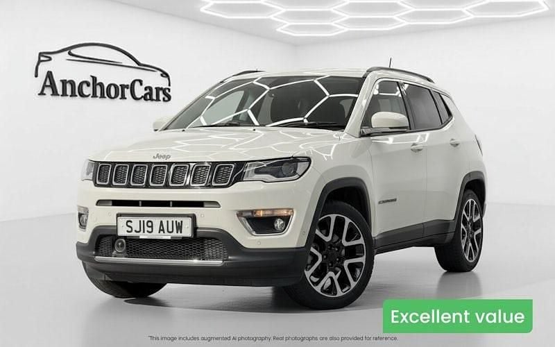 White Used 2019 Jeep Compass Limited SUV | £10,790 (Fair price) - Image 1/4