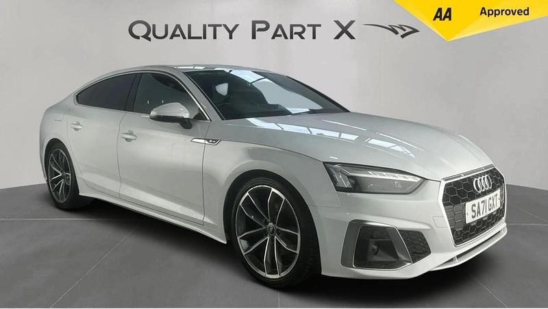 White Used 2021 Audi A5 Sportback S-Line Hatchback | £19,384 (Good price) - Image 1/4