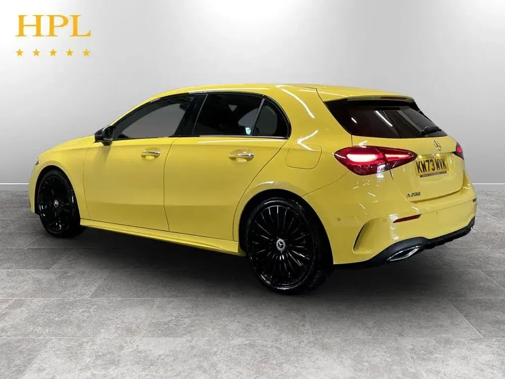 Used Mercedes A200 Exclusive 177 HP (130 kW) 2023 Yellow Hatchback