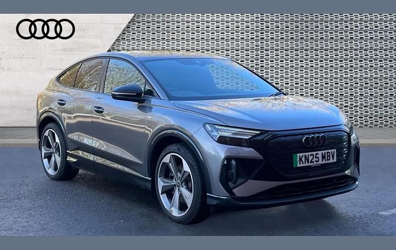Grey Used 2025 Audi Q4 Sportback e-tron Black Edition SUV | £35,111 (Good price) - Image 1/4