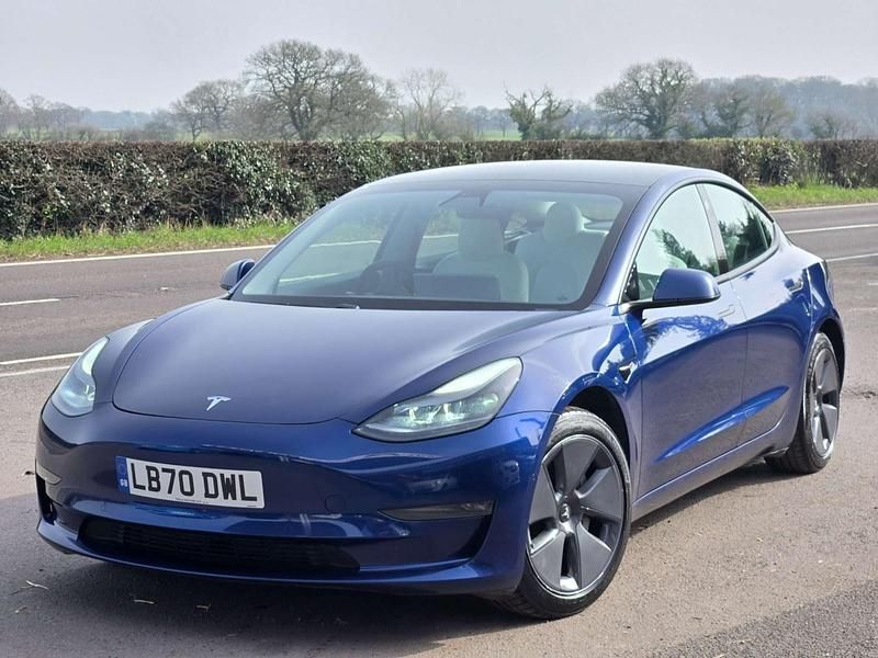 Used Tesla Model 3 Long Range AWD 366 kW (498 HP) 2020 Blue Sedan