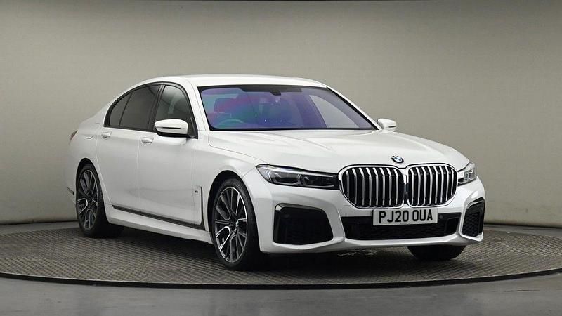 Mineral white Used 2020 BMW 750 M Sport Sedan | £38,200 (Expensive) - Image 1/4
