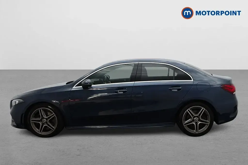 Used Mercedes A250 AMG line 224 HP (164 kW) 2020 Blue Sedan