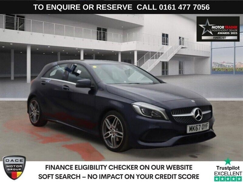 Blue Used 2018 Mercedes A180 AMG line Hatchback | £13,580 (Fair price) - Image 1/3