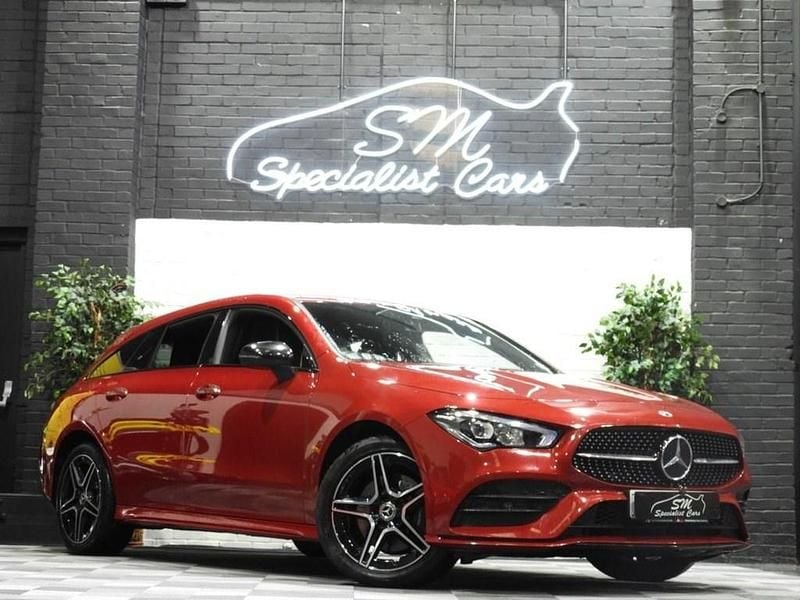 Red Used 2022 Mercedes CLA250e Shooting Brake AMG line Estate | £16,975 (Fair price) - Image 1/4