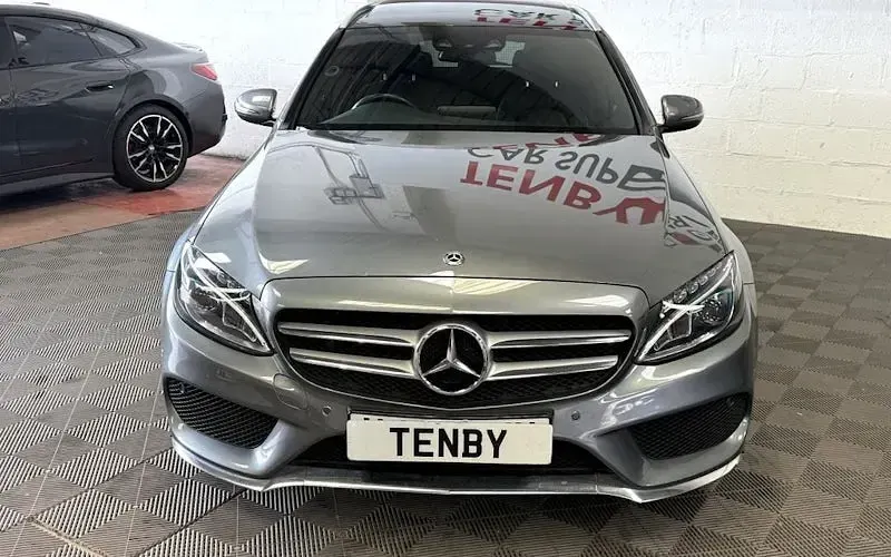 Used Mercedes C350e AMG line 294 HP (216 kW) 2017 Grey Estate