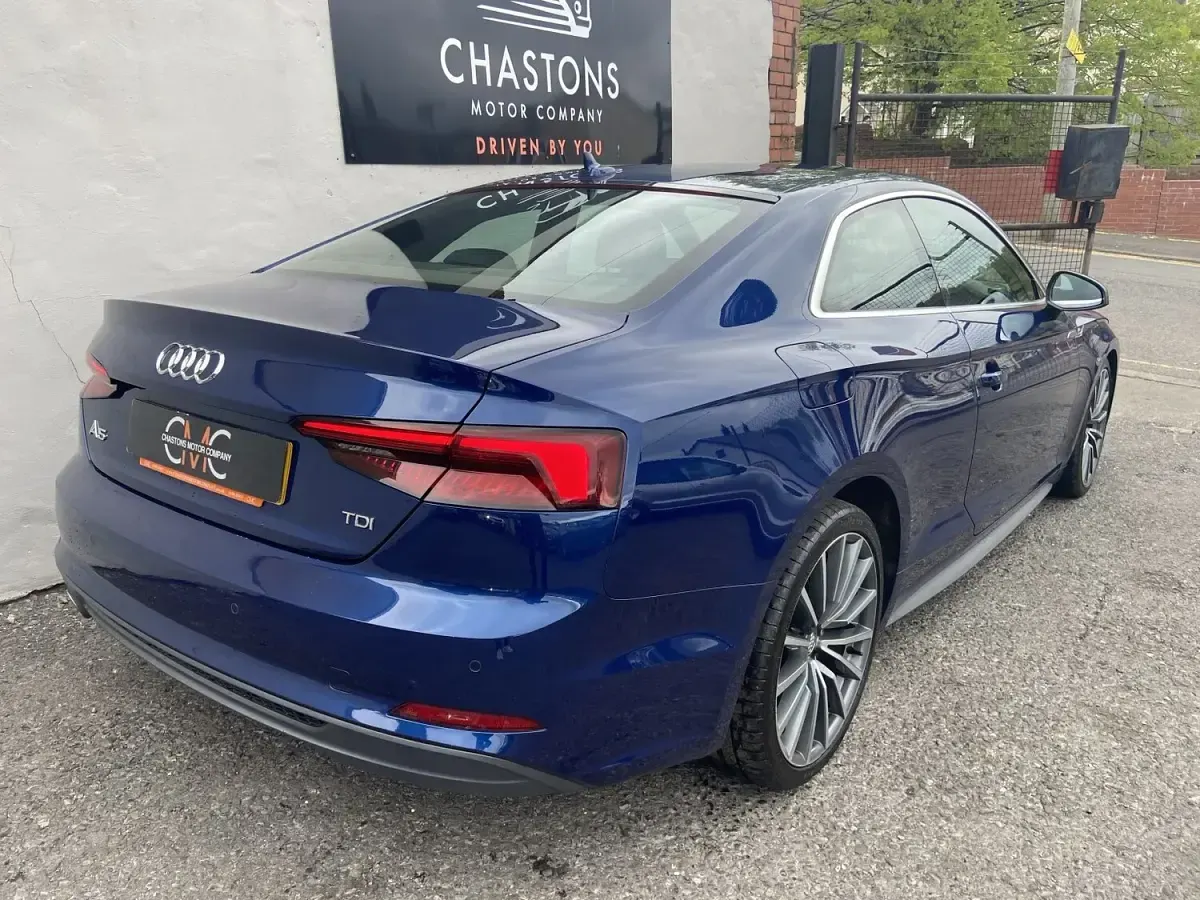 Used Audi A5 S-Line 190 HP (139 kW) 2018 Blue Coupe