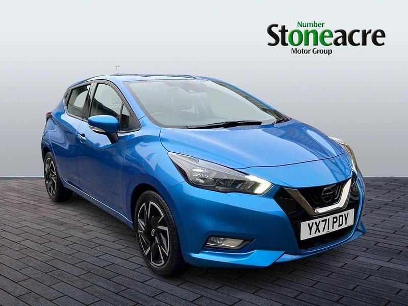 Used Nissan Micra Acenta 92 HP (67 kW) 2021 Blue Hatchback