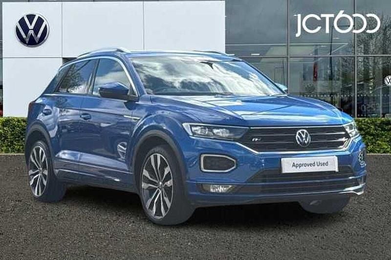 Blue Used 2021 VW T-Roc R-line SUV | £21,642 (Fair price) - Image 1/4