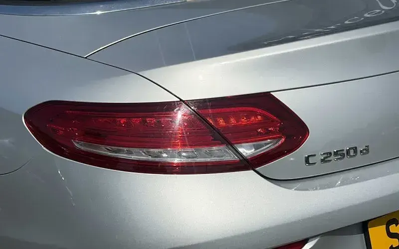 Used Mercedes C250 AMG line 204 HP (150 kW) 2017 Silver Cabriolet