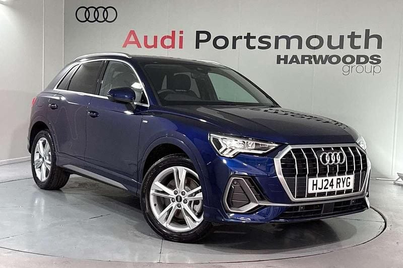 Blue New 2024 Audi Q3 S-Line SUV | £35,690 - Image 1/4