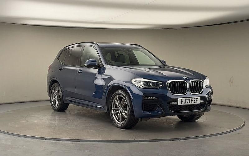 Phytonic blue Used 2021 BMW X3 M Sport SUV | £26,950 (Good price) - Image 1/4