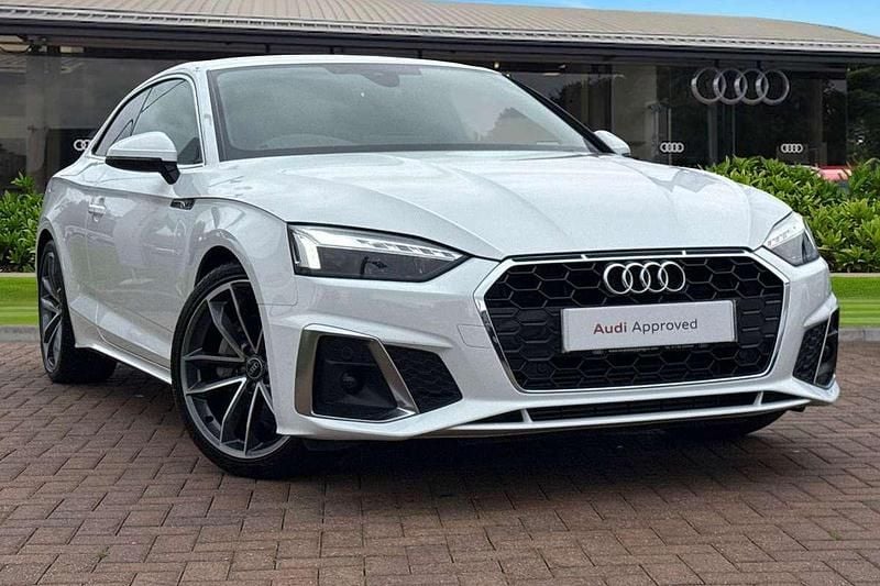 White Used 2022 Audi A5 S-Line Coupe | £24,490 (Good price) - Image 1/4