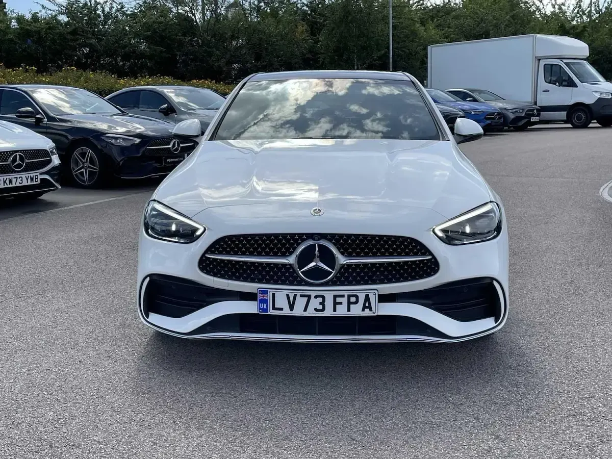 Used Mercedes C300e AMG line 2023 White Sedan