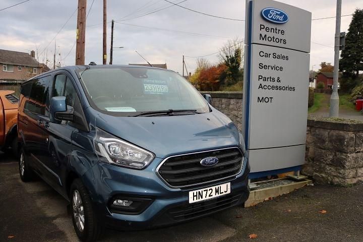 Begagnad Ford Transit Custom Limited 170 HK (125 kW) 2022 Blå Van
