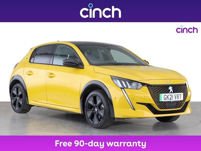 Yellow Used 2021 Peugeot e-208 GTi Hatchback | £12,149 (Fair price) - Image 1/3