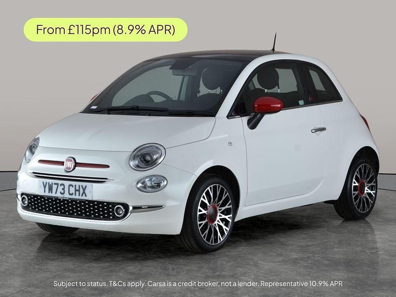 White Used 2023 Fiat 500 Red Hatchback | £9,613 (Fair price) - Image 1/2