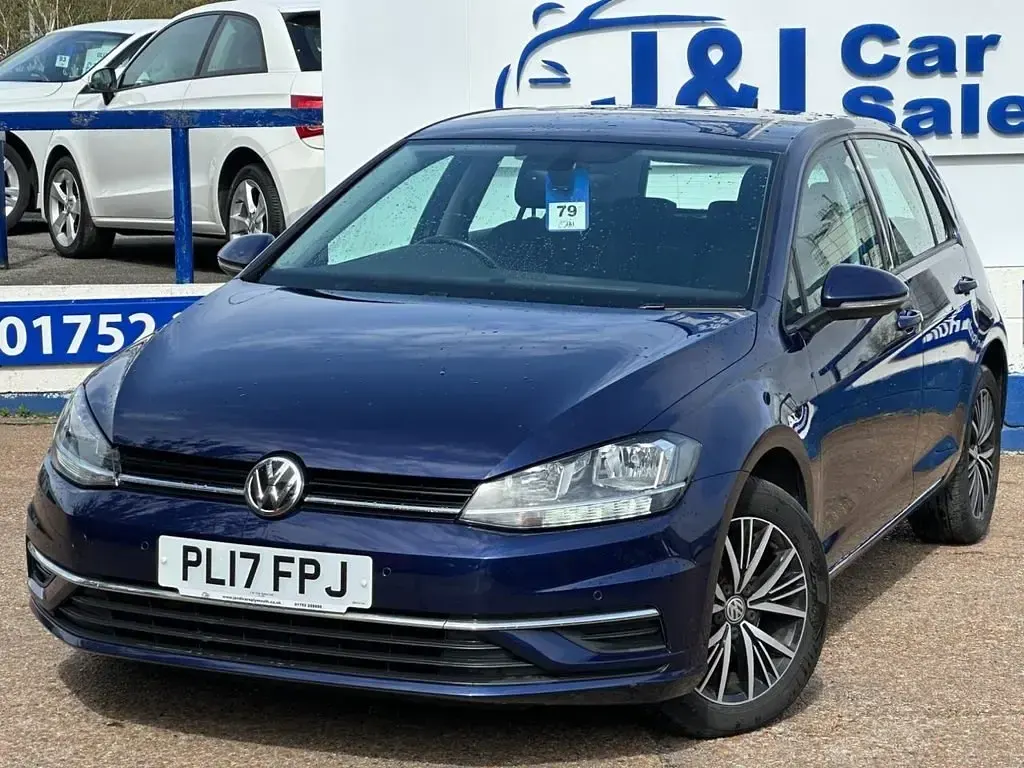 Begagnad VW Golf VII SE 115 HK (84 kW) 2017 Blå Halvkombi