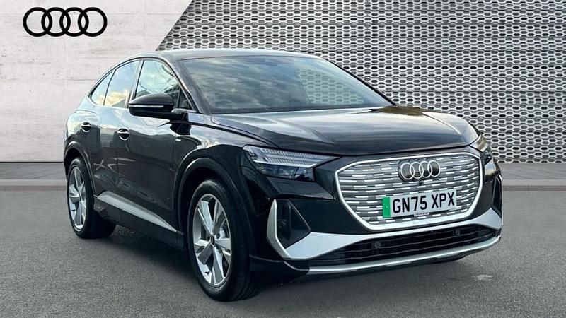 Black Used 2025 Audi Q4 Sportback e-tron S-Line SUV | £35,995 (Good price) - Image 1/4