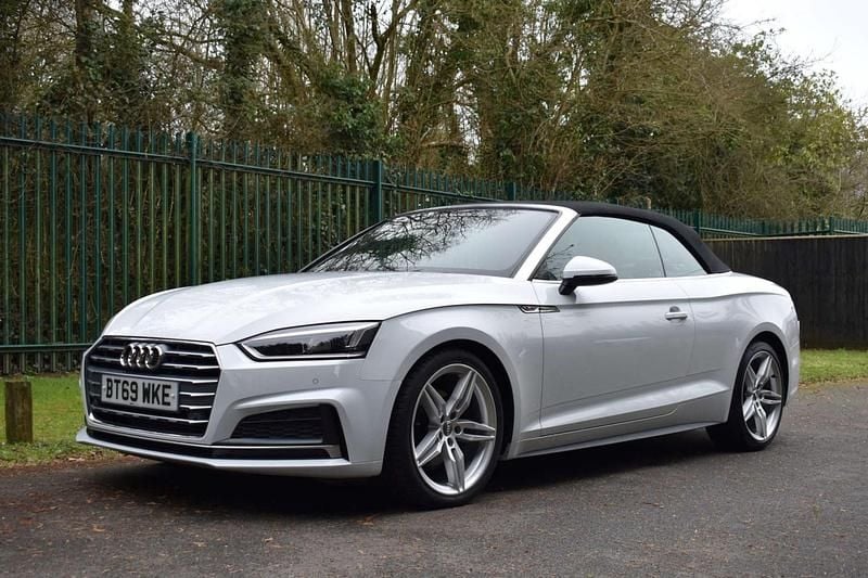 Used Audi A5 Cabriolet S-Line 190 HP (139 kW) 2019 White Cabriolet
